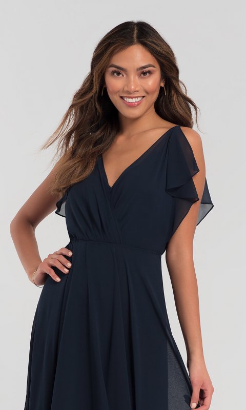 Long Chiffon Cassie Bridesmaid Dress JY-BM-Cassie