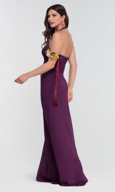 Grape Purple Chiffon Bridesmaid Dress KL-200004-v
