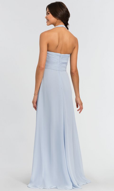 Long Chiffon Halter Bridesmaid Dress KL-200004