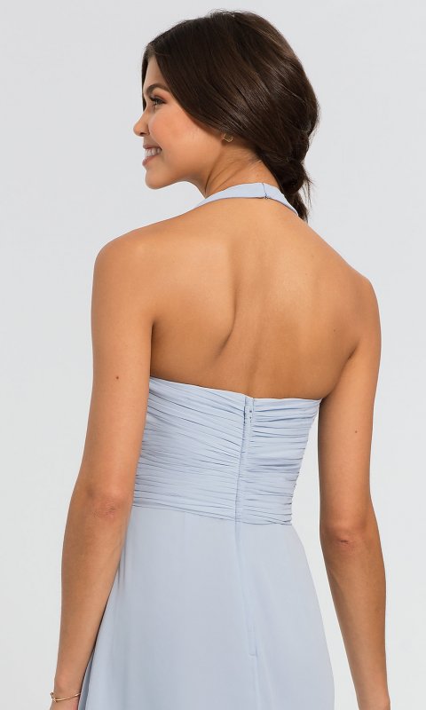 Long Chiffon Halter Bridesmaid Dress KL-200004