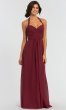Long Chiffon Halter Bridesmaid Dress KL-200004