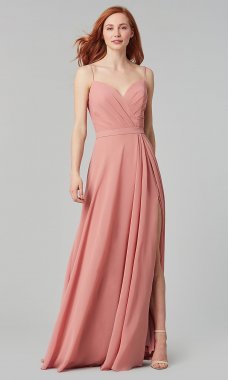 Chiffon Sweetheart Long Bridesmaid Dress KL-200005