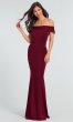 Satin Off-the-Shoulder Bridesmaid Dress KL-200016