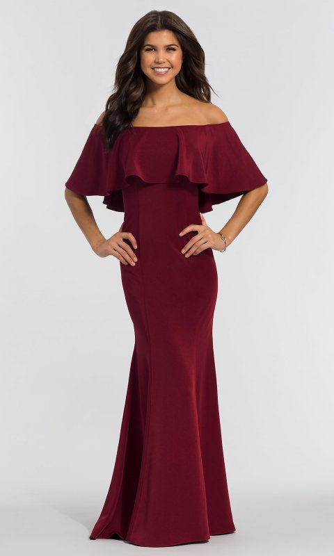 Long Off-the-Shoulder Bridesmaid Dress KL-200017