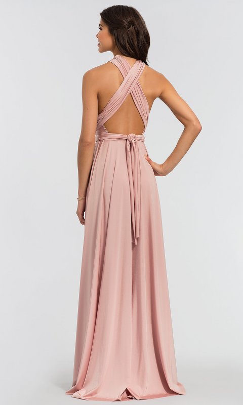 Convertible-Bodice Long Bridesmaid Dress KL-200022