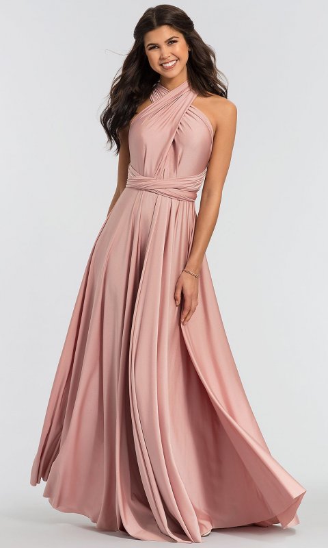 Convertible-Bodice Long Bridesmaid Dress KL-200022