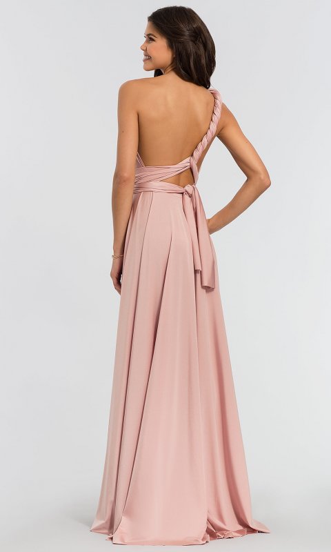 Convertible-Bodice Long Bridesmaid Dress KL-200022