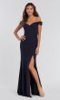 Off-the-Shoulder Crepe Bridesmaid Dress KL-200025