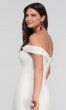 Off-the-Shoulder Crepe Bridesmaid Dress KL-200025