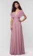 Flutter-Sleeve Long Bridesmaid Dress KL-200037