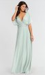 Flutter-Sleeve Long Bridesmaid Dress KL-200037
