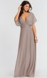 Flutter-Sleeve Long Bridesmaid Dress KL-200037