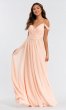 Cold-Shoulder Long Bridesmaid Dress KL-200038