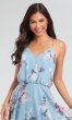 Chiffon Floral-Print Bridesmaid Dress by KL-200051