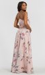 Chiffon Floral-Print Bridesmaid Dress by KL-200051
