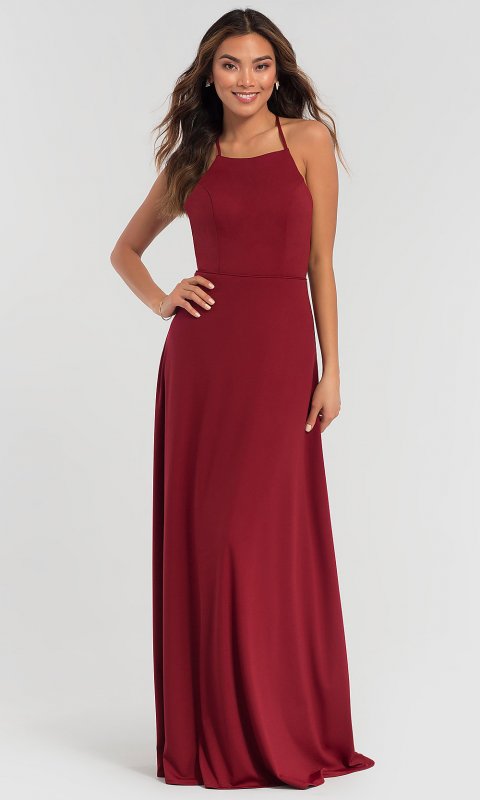 Long Bridesmaid Dress with Strappy Open Back KL-200062