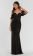 Off-the-Shoulder Metallic Bridesmaid Dress KL-200065