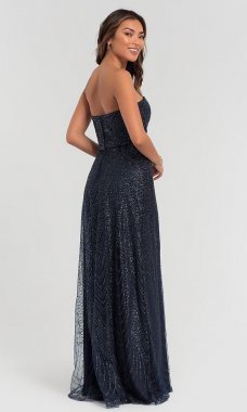 Strapless Long Glitter Bridesmaid Dress KL-200069