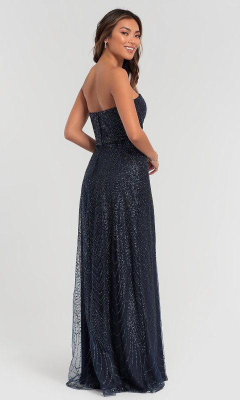 Strapless Long Glitter Bridesmaid Dress KL-200069
