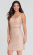 V-Neck Beaded Short Bridesmaid Dress KL-200074