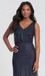 Long Glitter-Mesh V-Neck Bridesmaid Dress KL-200089