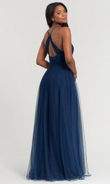 A-Line Tulle Long Bridesmaid Dress by KL-200104