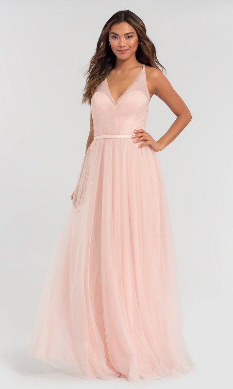 A-Line Tulle Long Bridesmaid Dress by KL-200104