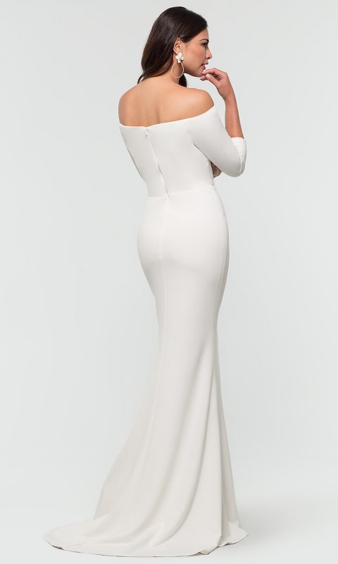 Off-the-Shoulder Long Bridesmaid Dress KL-200118