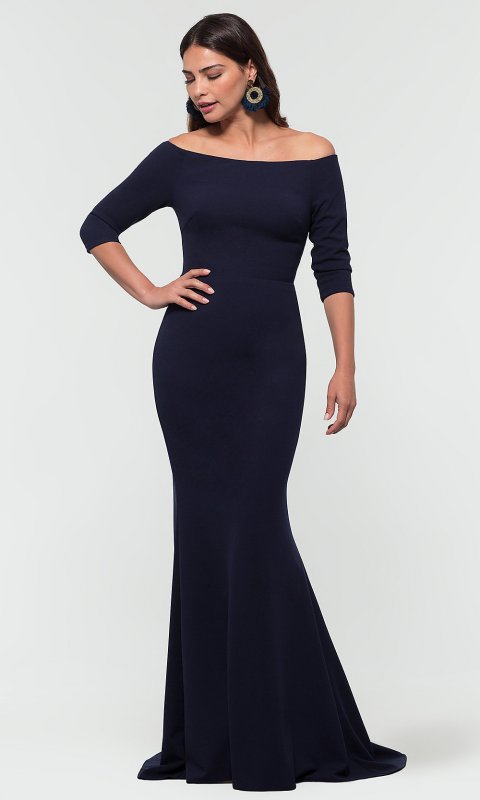 Off-the-Shoulder Long Bridesmaid Dress KL-200118