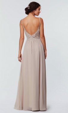 V-Neck Long Chiffon Bridesmaid Dress by KL-200128
