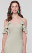 Light Green Cold-Shoulder Long Bridesmaid Dress KL-200141-v
