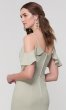 Light Green Cold-Shoulder Long Bridesmaid Dress KL-200141-v