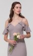 Ruffled-Cold-Shoulder Long Bridesmaid Dress KL-200141