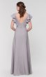 Ruffled-Cap-Sleeve Long Bridesmaid Dress KL-200142