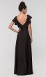 Ruffled-Cap-Sleeve Long Bridesmaid Dress KL-200142