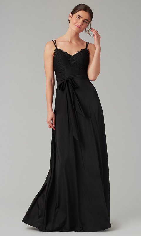 Long Lace-Bodice Bridesmaid Dress by KL-200147