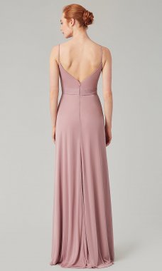 Beaded-Strap Long V-Neck Bridesmaid Dress KL-200160