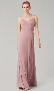 Beaded-Strap Long V-Neck Bridesmaid Dress KL-200160