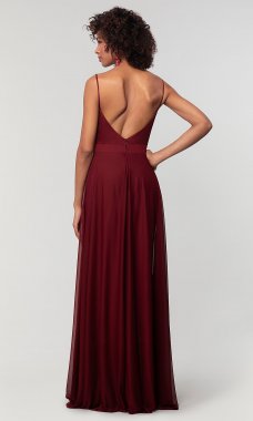 Long V-Neck Bridesmaid Dress by KL-200165