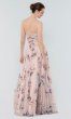 Mauve Floral-Print Long Bridesmaid Dress by KL-200170