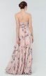 Mauve Floral-Print Long Bridesmaid Dress by KL-200170
