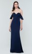 Off-the-Shoulder Long Satin Bridesmaid Dress KL-200171