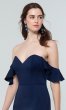 Off-the-Shoulder Long Satin Bridesmaid Dress KL-200171