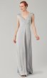 V-Neck Long Sterling Bridesmaid Dress KL-200172-v