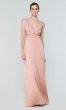 Long V-Neck Satin Bridesmaid Dress by KL-200172