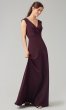 Long V-Neck Satin Bridesmaid Dress by KL-200172