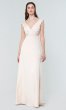 Long V-Neck Satin Bridesmaid Dress by KL-200172