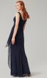 V-Neck Long Faux-Wrap Bridesmaid Dress by KL-200183