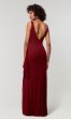 V-Neck Long Faux-Wrap Bridesmaid Dress by KL-200183