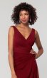 V-Neck Long Faux-Wrap Bridesmaid Dress by KL-200183